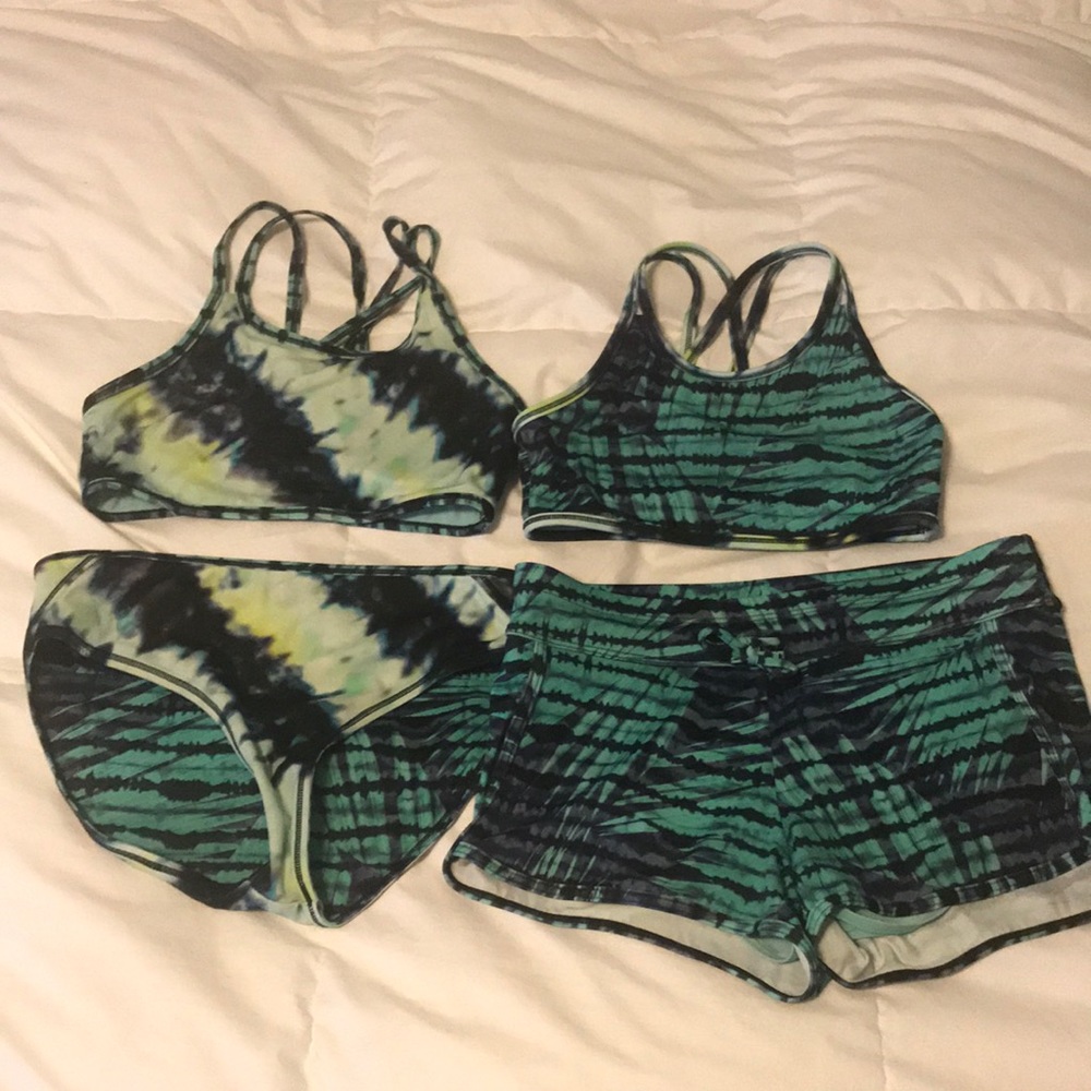 Athleta girls reversible bikini 2 piece swimsuit L & XL 12/14